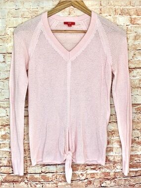ETC | Pink Knit V-Neck Sweater